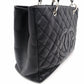 CHANEL Matelassé Shoulder Bag Leather Black