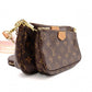 LOUIS VUITTON Multi-Pochette Accessoires Monogram Canvas Shoulder Bag, Brown/Pink, Leather/PVC Women's
