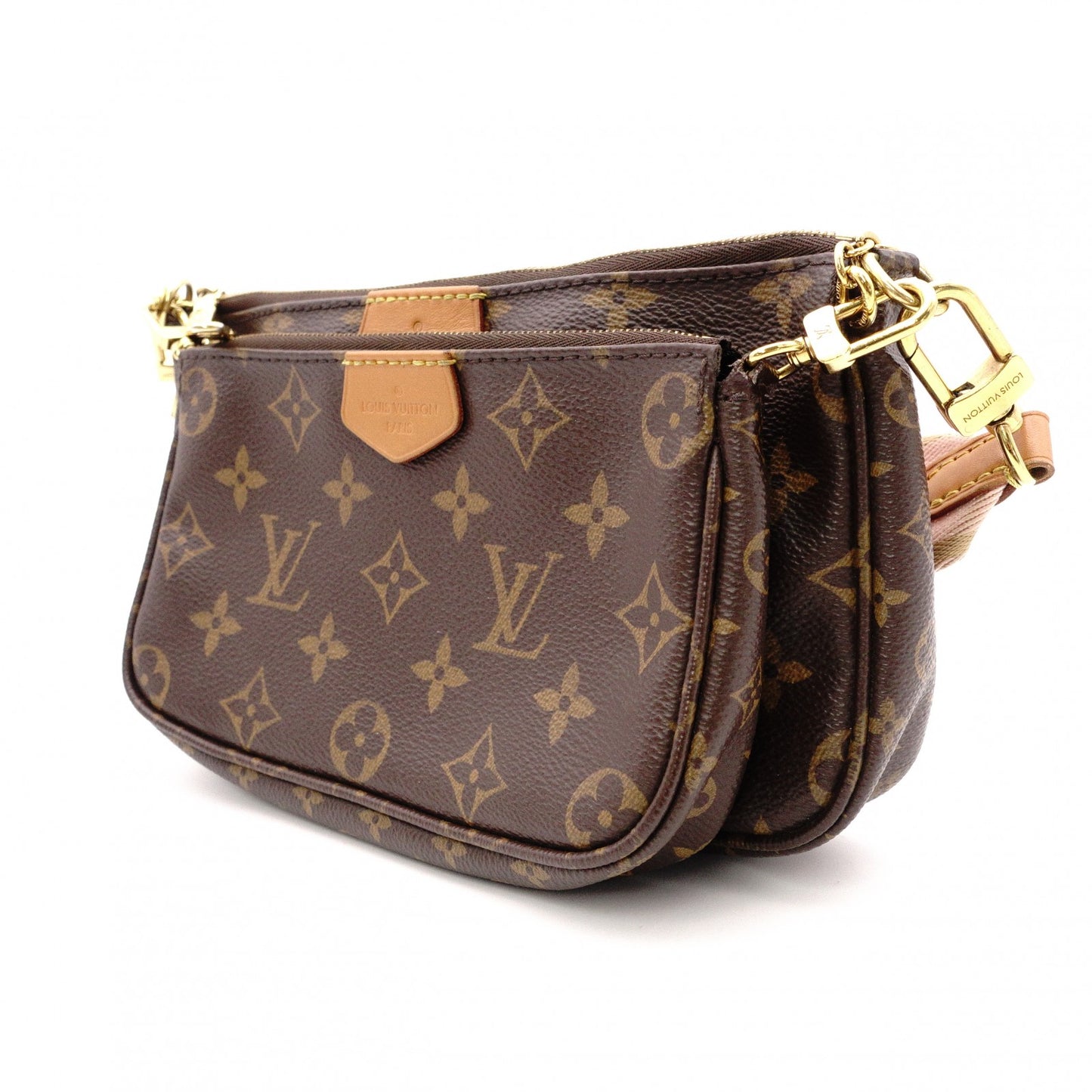 LOUIS VUITTON Multi-Pochette Accessoires Monogram Canvas Shoulder Bag, Brown/Pink, Leather/PVC Women's