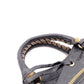 BALENCIAGA The Mini City Handbag, Leather, Gray, Women's, Crossbody, Gold Hardware