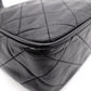 CHANEL Lambskin Matelassé Shoulder Bag, Leather, Black, Vintage Gold Hardware