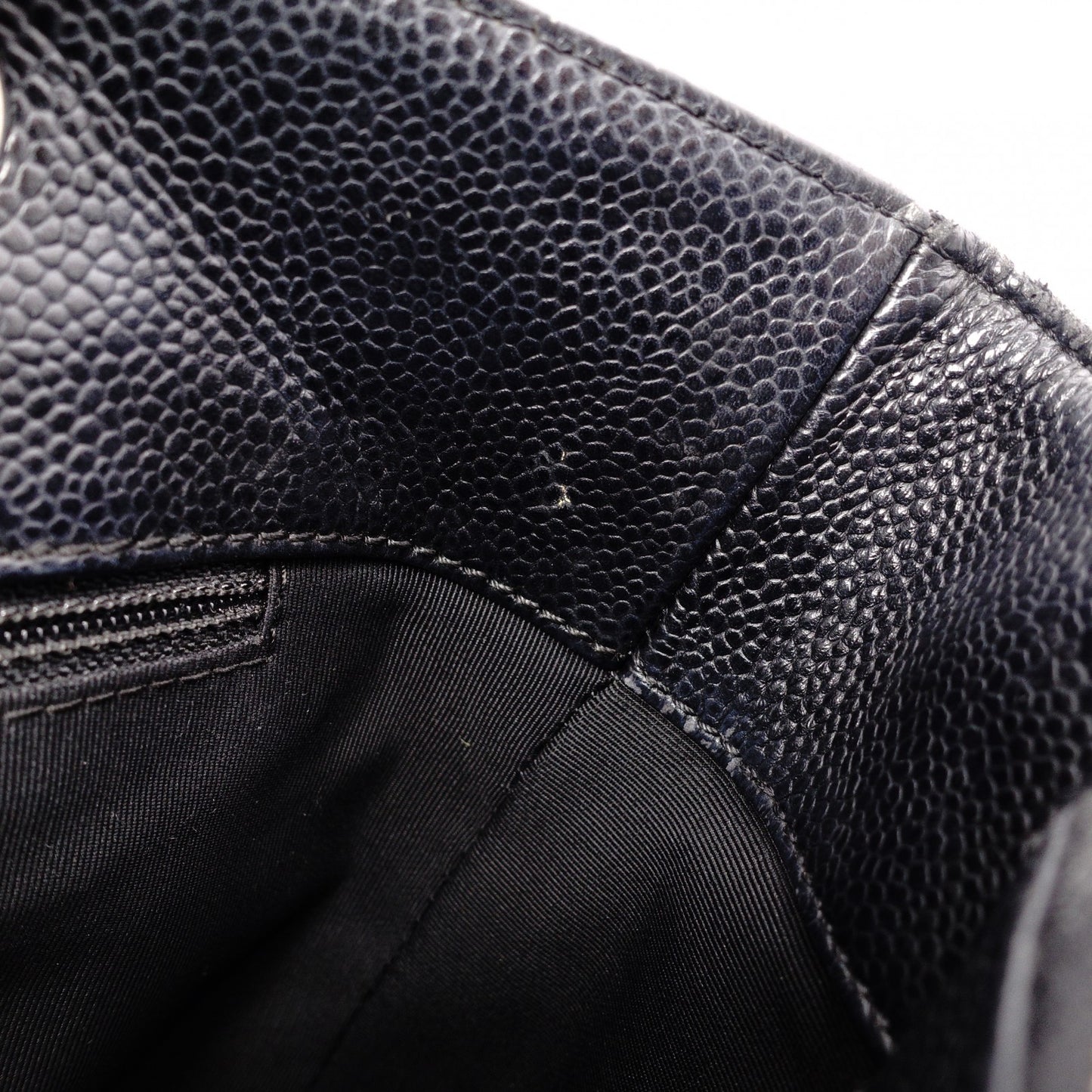CHANEL Matelassé Shoulder Bag Leather Black