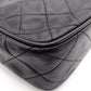 CHANEL Lambskin Matelassé Shoulder Bag, Leather, Black, Vintage Gold Hardware