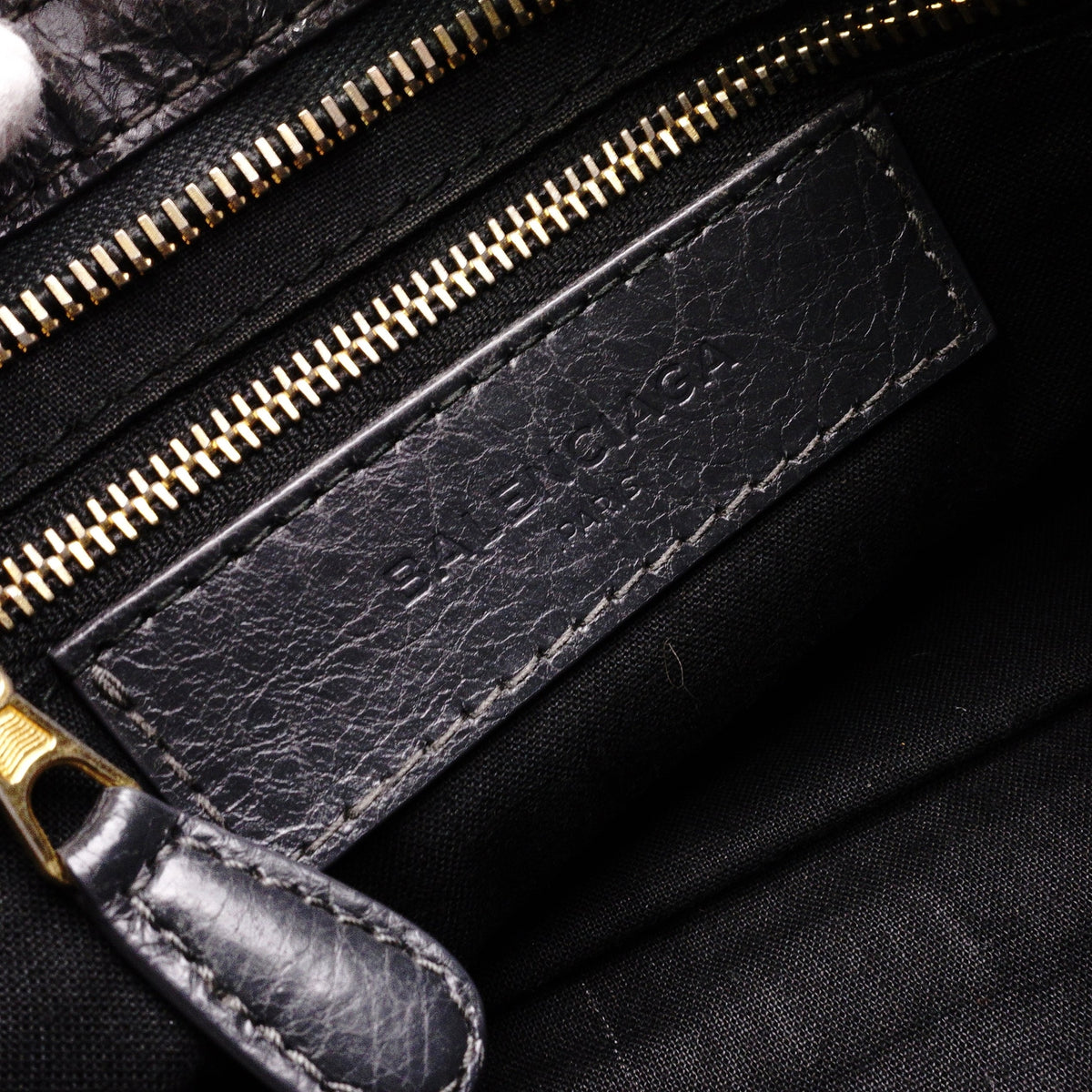 BALENCIAGA The Mini City Handbag, Leather, Gray, Women's, Crossbody, Gold Hardware