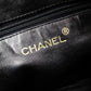 CHANEL Lambskin Matelassé Shoulder Bag, Leather, Black, Vintage Gold Hardware