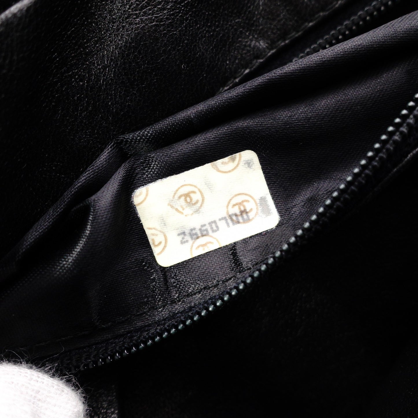 CHANEL Lambskin Matelassé Shoulder Bag, Leather, Black, Vintage Gold Hardware