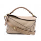LOEWE Puzzle Medium Handbag, Leather, Beige, 2-Way, Gold Hardware, Crossbody