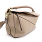 LOEWE Puzzle Medium Handbag, Leather, Beige, 2-Way, Gold Hardware, Crossbody