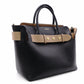 BURBERRY Belt Bag, Handbag, Leather, Black, Brown, 2-Way Crossbody