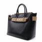 BURBERRY Belt Bag, Handbag, Leather, Black, Brown, 2-Way Crossbody