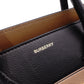 BURBERRY Belt Bag, Handbag, Leather, Black, Brown, 2-Way Crossbody