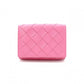 Bottega Veneta Intrecciato Tri-Fold Wallet, Leather, Pink, Wallet