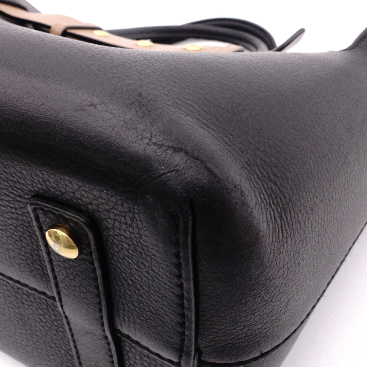 BURBERRY Belt Bag, Handbag, Leather, Black, Brown, 2-Way Crossbody