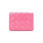 Bottega Veneta Intrecciato Tri-Fold Wallet, Leather, Pink, Wallet