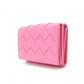 Bottega Veneta Intrecciato Tri-Fold Wallet, Leather, Pink, Wallet