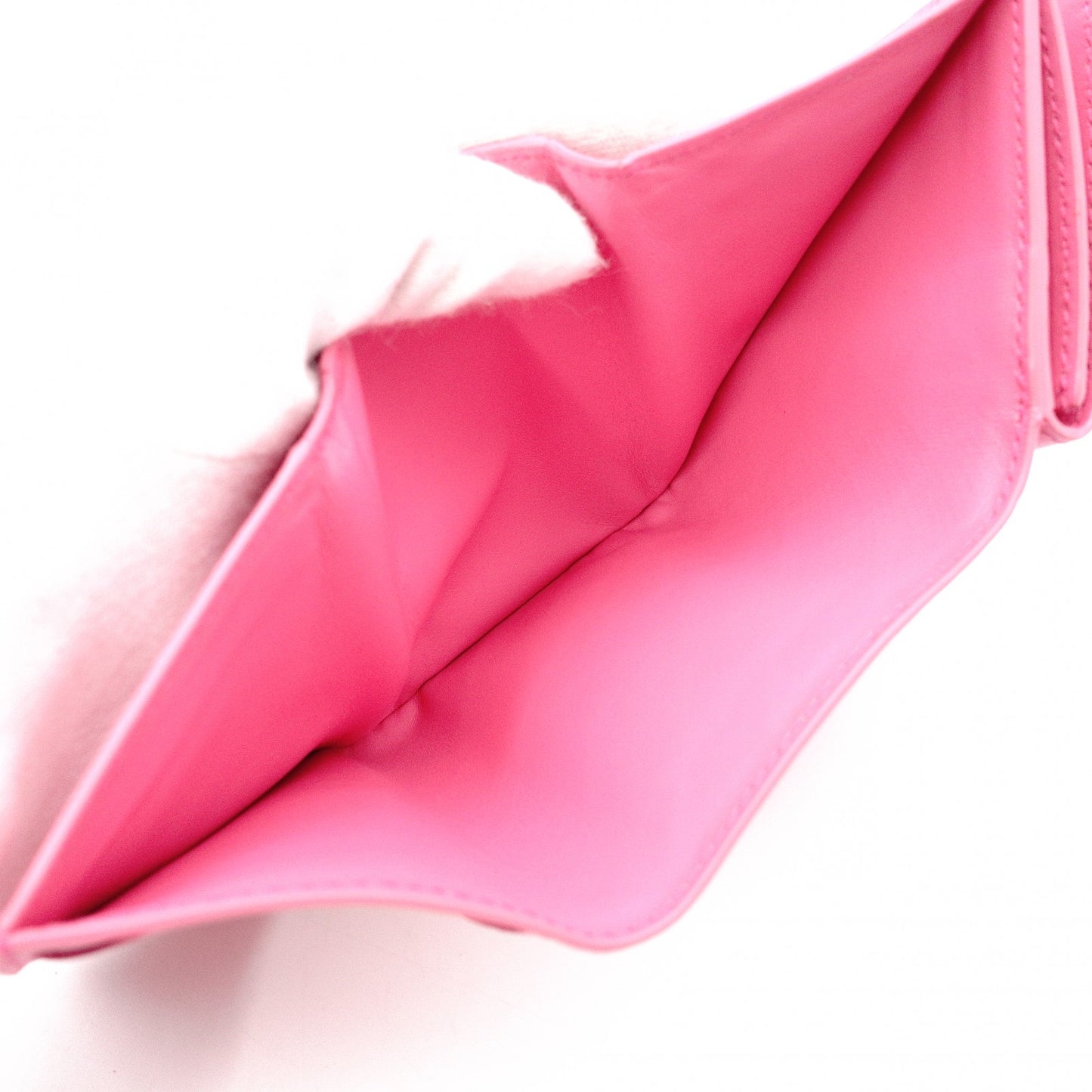 Bottega Veneta Intrecciato Tri-Fold Wallet, Leather, Pink, Wallet