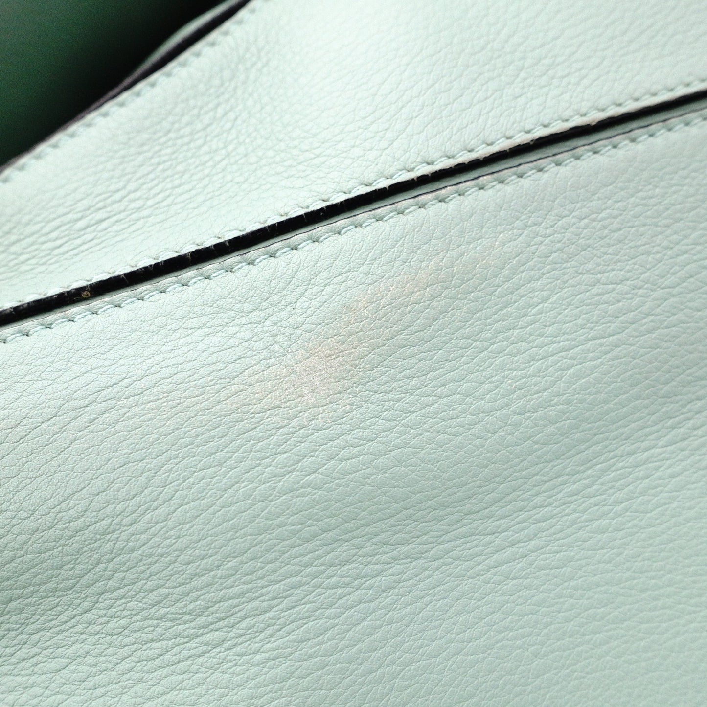 LOEWE Puzzle Medium Handbag, Leather, Green, 2-Way Crossbody