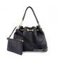LOUIS VUITTON M47209 Bundle Monogram Imprint Shoulder Bag, Leather, Black, 2-Way