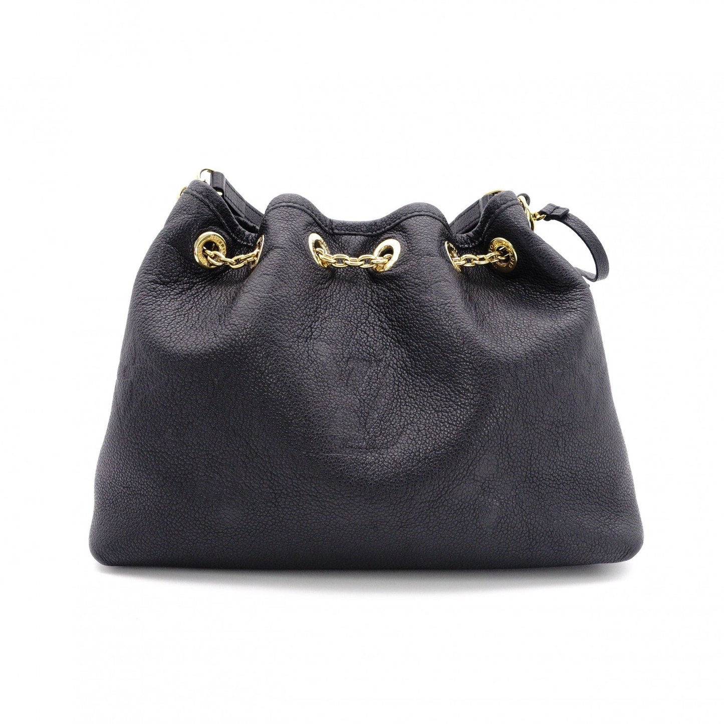 LOUIS VUITTON M47209 Bundle Monogram Imprint Shoulder Bag, Leather, Black, 2-Way