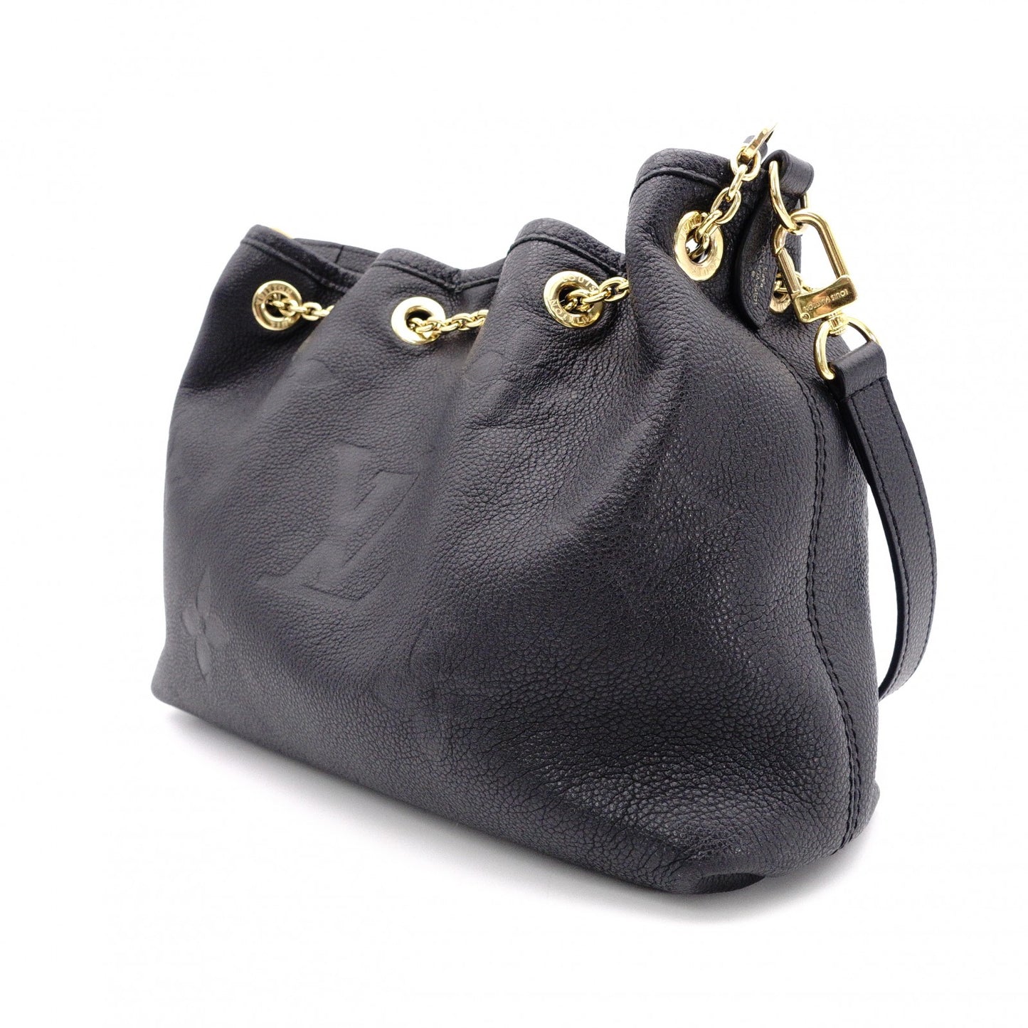 LOUIS VUITTON M47209 Bundle Monogram Imprint Shoulder Bag, Leather, Black, 2-Way