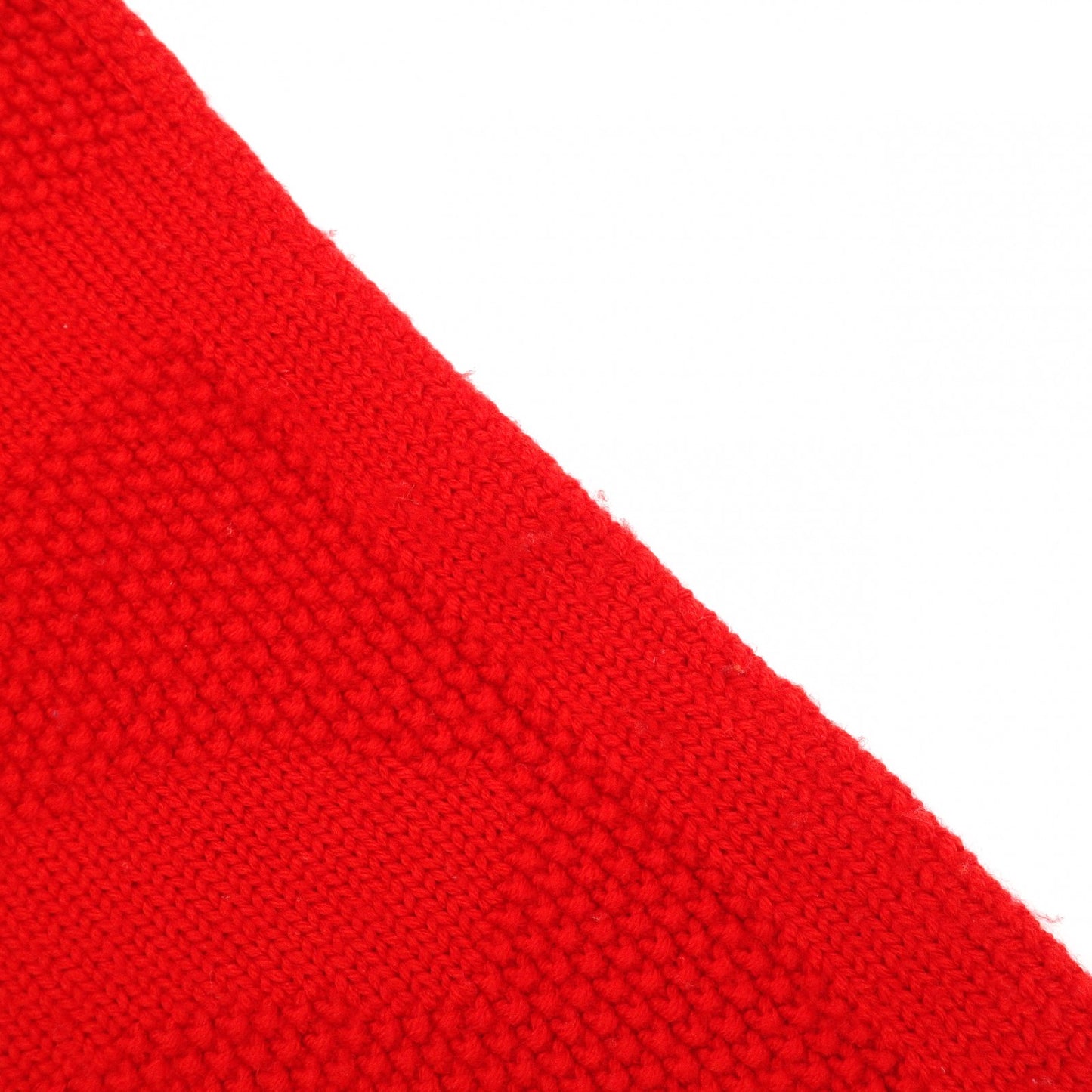 CHANEL Coco Logo Wool Red Scarf
