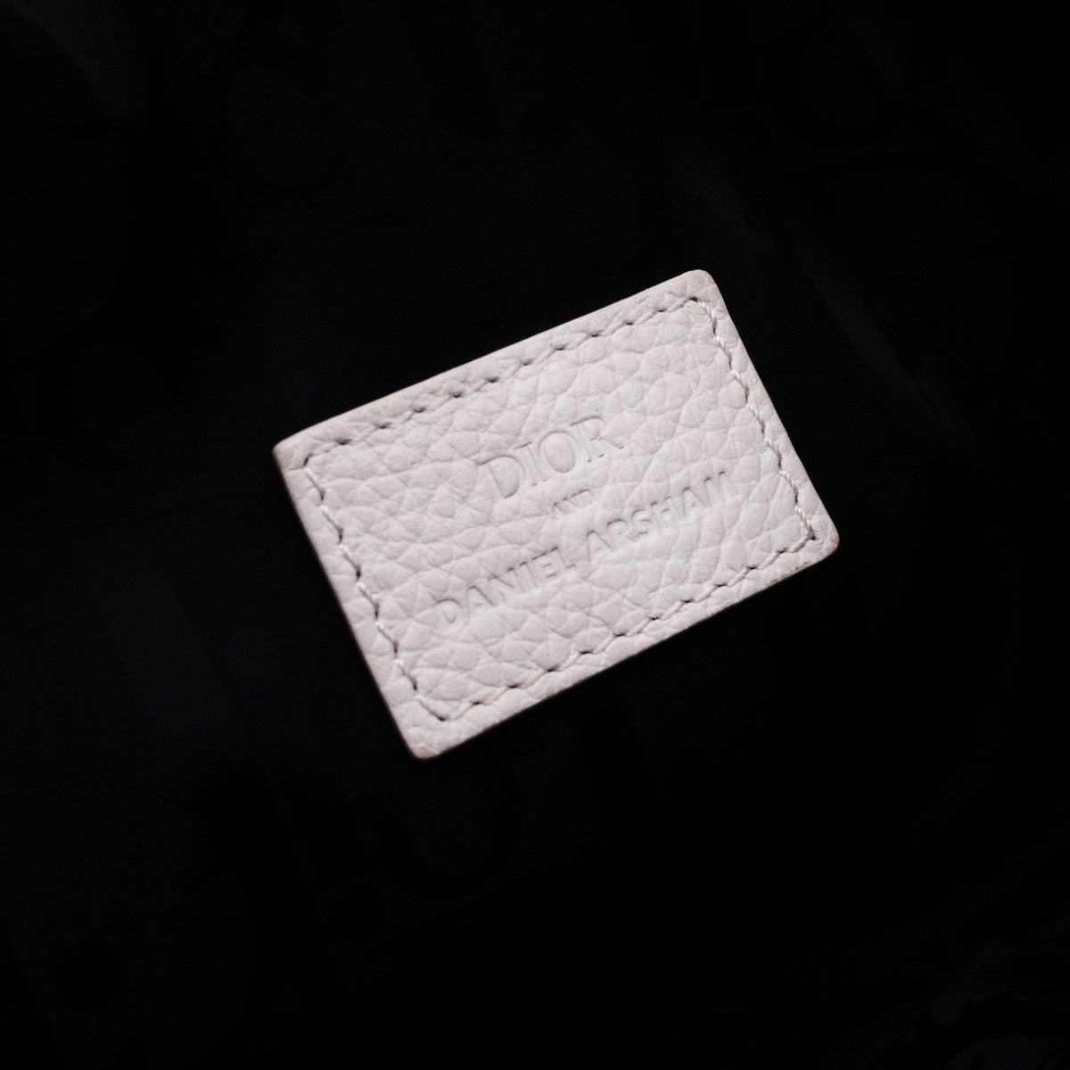 Dior Saddle Daniel Arsham Newspaper Shoulder Bag, PVC/Leather, White