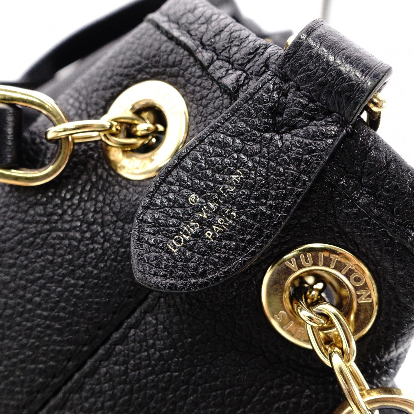 LOUIS VUITTON M47209 Bundle Monogram Imprint Shoulder Bag, Leather, Black, 2-Way