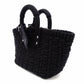 BALENCIAGA Basket Bistro XS Handbag Cotton Black