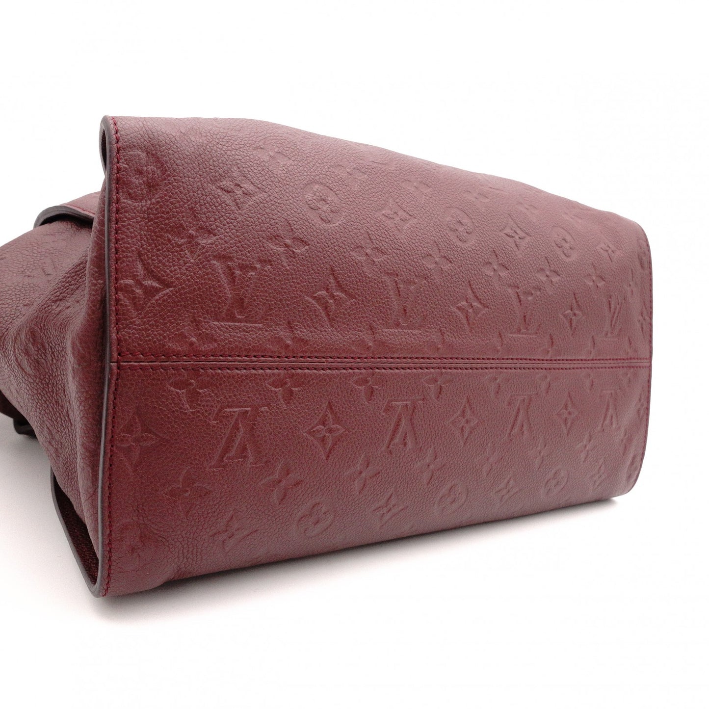LOUIS VUITTON Monogram Implant Shoulder Bag, Leather, Bordeaux, 2-Way