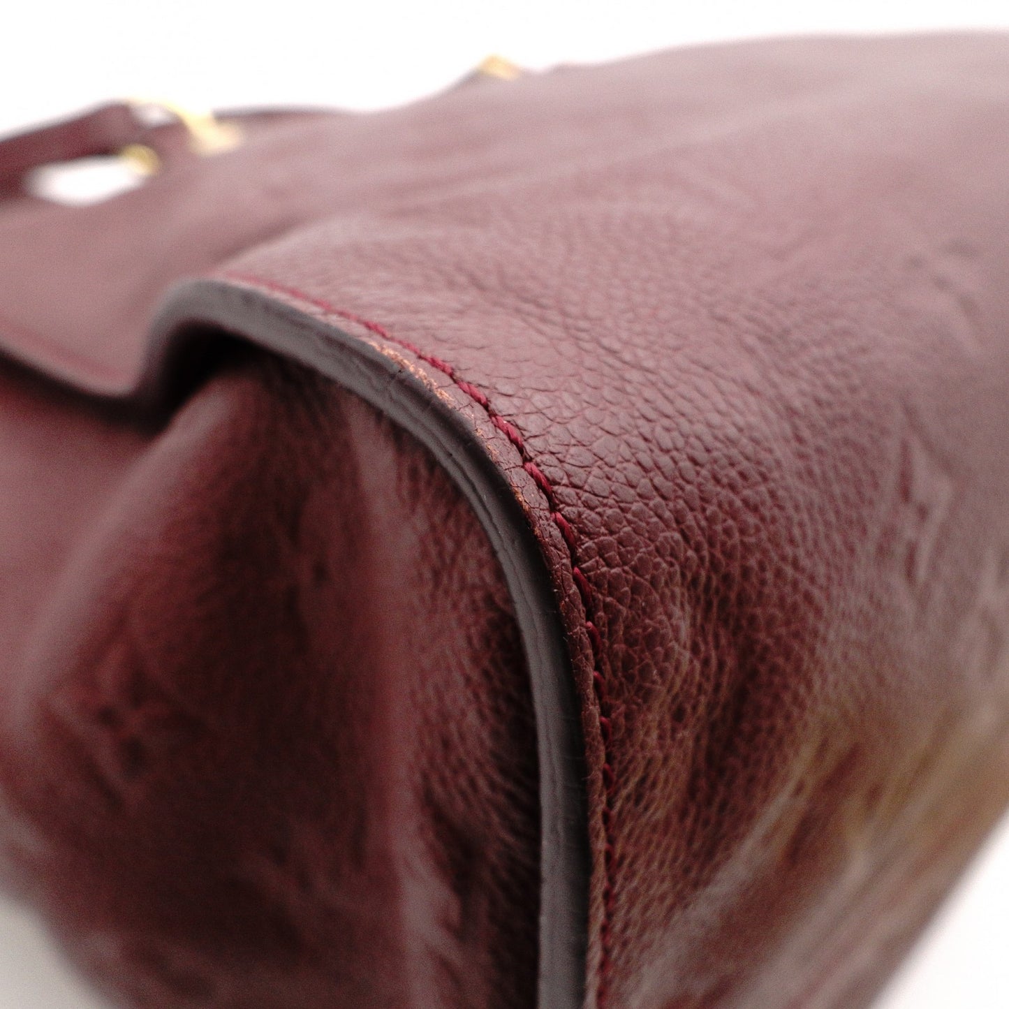 LOUIS VUITTON Monogram Implant Shoulder Bag, Leather, Bordeaux, 2-Way