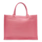 DIOR Book Tote Medium Tote Bag, Leather, Pink, Women's, CD Logo, Shoulder Strap