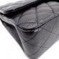 CHANEL Caviar Skin W-Flap Classic Matelassé Shoulder Bag, Leather, Black, Silver Hardware