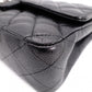 CHANEL Caviar Skin W-Flap Classic Matelassé Shoulder Bag, Leather, Black, Silver Hardware