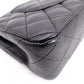 CHANEL Caviar Skin W-Flap Classic Matelassé Shoulder Bag, Leather, Black, Silver Hardware