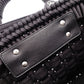 BALENCIAGA Basket Bistro XS Handbag Cotton Black