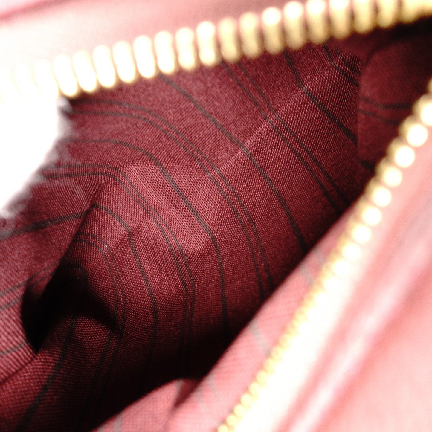 LOUIS VUITTON Monogram Implant Shoulder Bag, Leather, Bordeaux, 2-Way