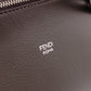 FENDI By the Way Handbag, Leather, Gray, Women's, 2-Way Crossbody, Silver Hardware