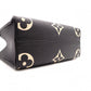 LOUIS VUITTON OTG PM Monogram Implant Handbag, Leather, Black, 2-Way Crossbody