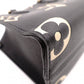 LOUIS VUITTON OTG PM Monogram Implant Handbag, Leather, Black, 2-Way Crossbody
