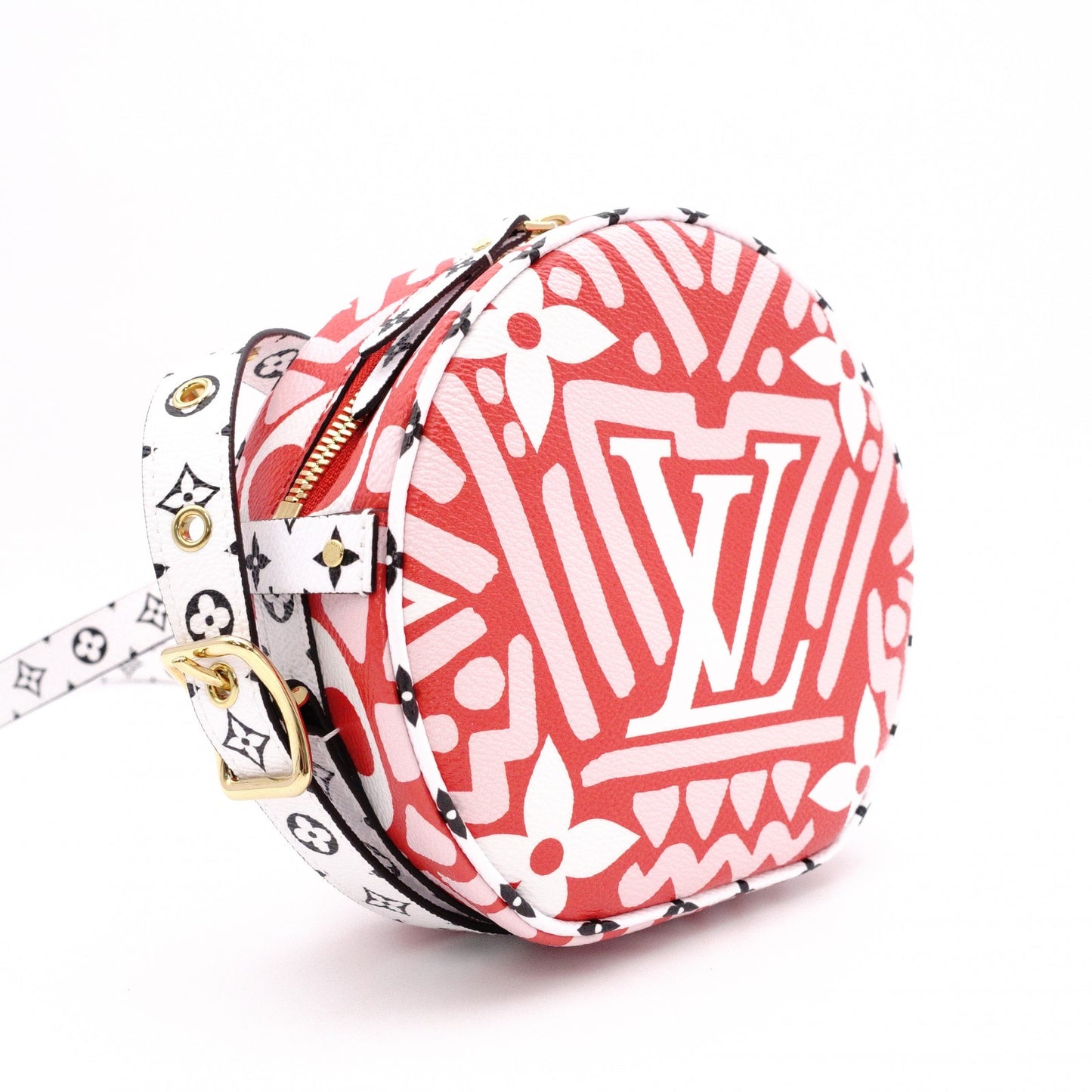 LOUIS VUITTON Boîte Chapeau Souple PM LV Crafty Shoulder Bag, PVC, Red