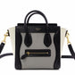 CELINE Luggage Nano Shopper Handbag, Leather, Greenish Gray, 2-Way, Black, Crossbody