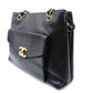 CHANEL Shoulder Bag Leather Black Women's Black Gold Hardware