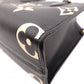 LOUIS VUITTON OTG PM Monogram Implant Handbag, Leather, Black, 2-Way Crossbody