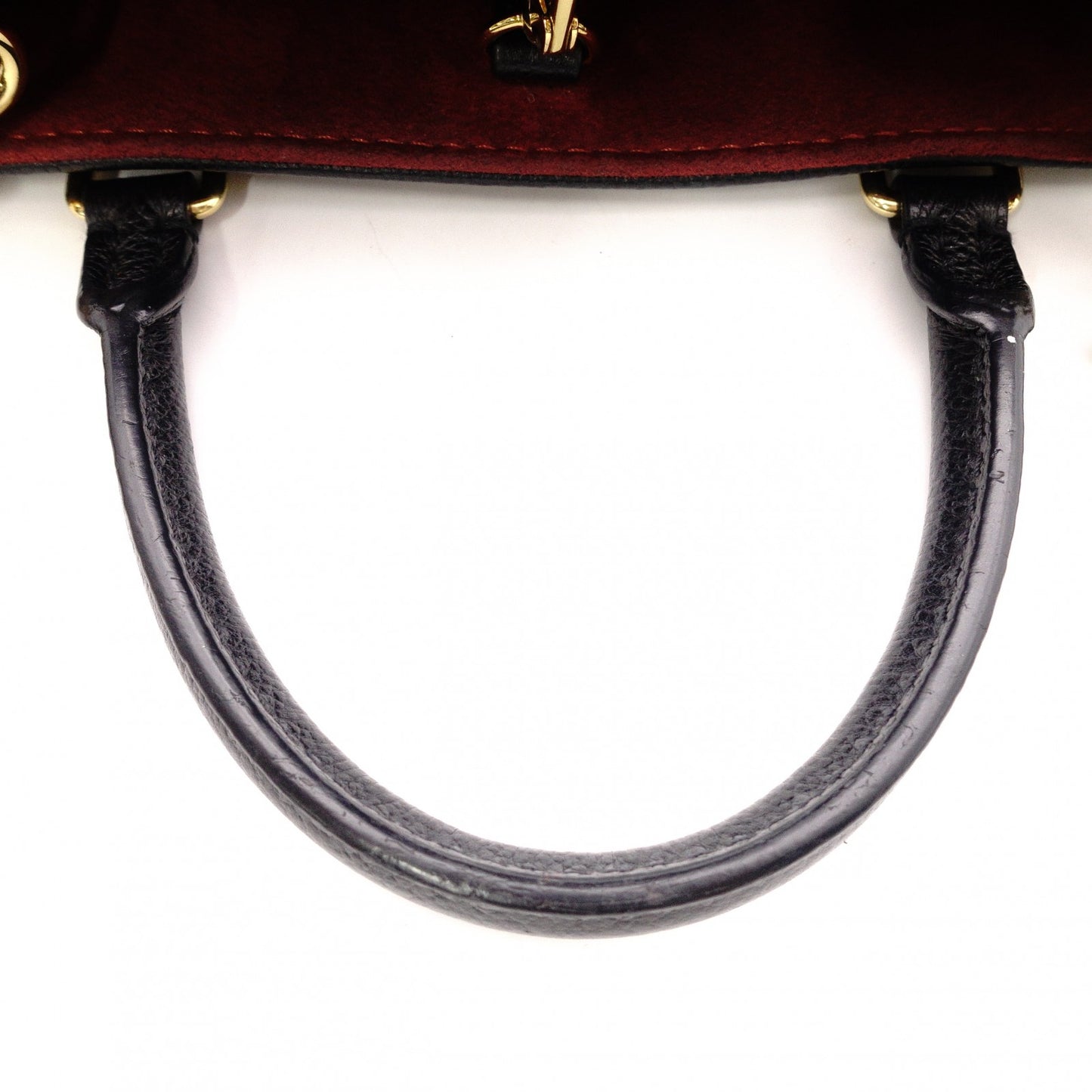 LOUIS VUITTON OTG PM Monogram Implant Handbag, Leather, Black, 2-Way Crossbody