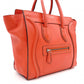 CELINE Luggage Micro Shopper Handbag, Leather, Orange, Tote Bag