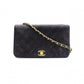 CHANEL Lambskin Single-Flap Classic Matelassé Shoulder Bag, Leather, Black with Gold Hardware
