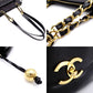 CHANEL Shoulder Bag Leather Black Women's Black Gold Hardware