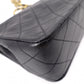 CHANEL Lambskin Single-Flap Classic Matelassé Shoulder Bag, Leather, Black with Gold Hardware