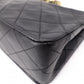CHANEL Lambskin Single-Flap Classic Matelassé Shoulder Bag, Leather, Black with Gold Hardware