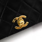 CHANEL Lambskin Single-Flap Classic Matelassé Shoulder Bag, Leather, Black with Gold Hardware